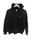 チャンピオン CHAMPION パーカー フーディー 裏地ボアロゴ刺繍 M 黒 ブラック リブ袖 長袖 /KR ■GY06