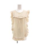 イザベル マラン エトワール ISABEL MARANT ETOILE カットソー シルク ノースリーブ フリル アイボリー /AE ■GY06