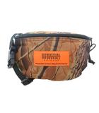 ユニバーサルオーバーオール UNIVERSAL OVERALL 美品 ウエストポーチ ボディバッグ リアルウッド ブラウン系 カモフラージュ柄 ロゴタグ /TZ ■GY12