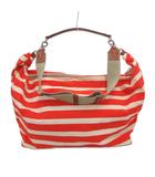 ダニエルアンドボブ ダニエル&ボブ Daniel&Bob ショルダーバッグ ハンドバッグ 2WAY キャンバス オレンジ 白 ホワイト ボーダー柄 /TZ ■GY12