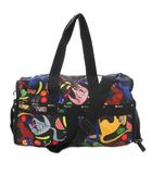 レスポートサック LesportSAC ボストンバッグ 黒 ブラック イラスト 総柄 /NL ■GY06