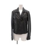 マイセルフ Myself レザージャケット ライダース 黒 ブラック ジップアップ /NL ■GY06