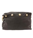  ステラ Stella セカンドバッグ ポーチ レザー 本革 黒 ブラック /AE ■GY06