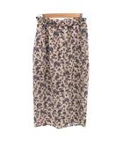 イエナ IENA イージースカート 38 マルチカラー 花柄 シャーリングウエスト ミモレ ロング丈 /KR ■GY06