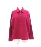 エディーバウアー EDDIE BAUER ポロシャツ フリース カットソー  M ピンク 無地 ポロ襟 長袖 /SX ■GY06