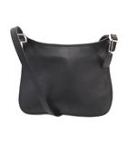 コーチ COACH フラップ ショルダーバッグ レザー 黒 ブラック イタリア製 無地 チャーム付き 9134 /TQ ■GY06