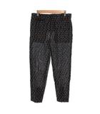 クロエ CHLOE パンツ スラックス 34 黒 ブラック ドット柄 プリーツ加工 /KR ■GY06