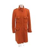 マックスマーラ ウィークエンドライン MAX MARA WEEKEND LINE スタンドカラーコート ウール ひざ丈 38 オレンジ /FF ■GY06