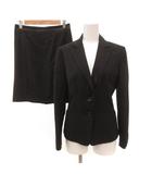 ボナジョルナータ BUONA GIORNATA セットアップ スーツ フォーマル テーラードジャケット スカート ひざ上丈 開き見せ 背抜き M 黒 ブラック /JS ■GY06