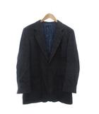 バーバリーゴルフ BURBERRY GOLF テーラードジャケット L チェック柄 シルク混 シングル 紺 ネイビー /NU ■GY06