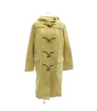 トーマス バーバリー THOMAS BURBERRY ダッフルコート L ロング丈 トグルボタン フード ロゴボタン 黄 イエロー /NU ■GY06