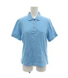 バーバリーゴルフ BURBERRY GOLF ポロシャツ S 半袖 鹿の子 無地 水色 ライトブルー /AE ■GY06