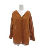 イエナ IENA シャツ ブラウス 7分袖 Vネック オレンジ /AE ■GY06