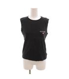 ラルフローレン RALPH LAUREN POLO SPORT カットソー M ノースリーブ ロゴ クルーネック 黒 ブラック /AE ■GY06