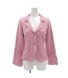 ミラショーン mila schon 美品 ニットジャケット 40 シルク レース ピンク /AE ■GY06