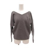 イエナ IENA リブニット セーター 長袖 カシミヤ混 Vネック グレー /KR ■GY06