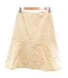 ミラショーン mila schon BLUE LABEL フレアスカート コーデュロイ Aライン ミディ丈 40 アイボリー /YJ ■GY06