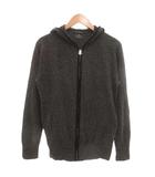 パーカー ウール L チャコールグレー フード付き ジップアップ 長袖 /ML ■GY06