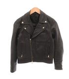 アーバンリサーチ ドアーズ URBAN RESEARCH DOORS ×wiffle ライダースジャケット ダブル リサイクルレザー F 黒 ブラック /YJ ■GY06