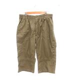 ファーストダウン FIRST DOWN 美品 イージーパンツ クロップド丈 ウエストゴム Dカン 3L カーキ /YJ ■GY12