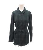 シューラルー SHOO・LA・RUE タグ付き シャツチュニック チェック柄 長袖 M 緑 グリーン グレー 紺 ネイビー /YJ ■GY12