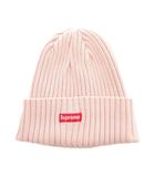シュプリーム SUPREME ニット帽 ビーニー ボックスロゴ 刺繍 コットン ピンク /FF ■GY12