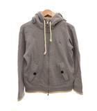 バーバリーブラックレーベル BURBERRY BLACK LABEL ジップアップパーカー フーディ ホースロゴ刺繍 ボア 2 グレー /FF ■GY12
