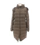 オールドイングランド OLD ENGLAND ダウンコート 38 ダブルジップ ミドル ハーフ丈 グレージュ /AE ■GY12