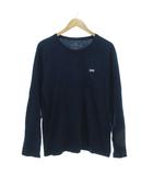 ブルーブルー BLUE BLUE Tシャツ L 紺 ネイビー 長袖 ラウンドネック 胸ポケット付き /TQ ■GY12
