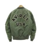 アヴィレックス AVIREX MA-1 フライトジャケット 中綿 ナイロン ロゴワッペン L カーキ 6162164 /UO