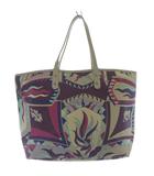 エミリオプッチ EMILIO PUCCI 総柄 トートバッグ ハンドバッグ 紫 パープル ベージュ /SR31