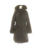 モンクレール MONCLER ファー ダウンコート ダウンジャケット アウター 1 ブラウン /DF ■OS