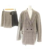  チコ Chico 23AW 2way オーバーザイズジャケット スカパン セットアップ スーツ グレンチェック F ブラック ホワイト /ES ■OS