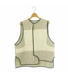 ナゴンスタンス nagonstans 24AW blanket vest ベスト ジップアップ M ライトグレー オフホワイト グレー /DO ■OS