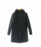 マッキントッシュ MACKINTOSH キルティングフーディコート ロング ファー ウール 38 ブラック /DO ■OS ■SH