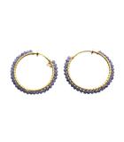  ナチュラリ ジュエリ NATURALI JEWERLY サファイア巻きフープピアス ゴールド色 青 ブルー /SR6