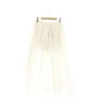 ナゴンスタンス nagonstans 23SS asymmetry elastic tack skirt フレアスカート インナーパンツ付き S 白 /MI ■OS