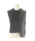 ナゴンスタンス nagonstans 24SS cable knit vest ニットベスト プルオーバー ウール M 紺 グレー /MI ■OS