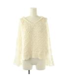 グレースコンチネンタル GRACE CONTINENTAL フラワーレースニットトップ パーカー プルオーバー 36 ホワイト /DF ■OS ■SH