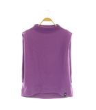ダブルスタンダードクロージング ダブスタ DOUBLE STANDARD CLOTHING ダブルフェイスカットベスト ニット ボトルネック プルオーバー F パープル /MY ■OS