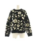 ザラ ZARA キッズ 花柄 ラインストーン ニット セーター 長袖 164 ブラック /HK ■OS