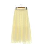  アンミヌ UNMINOU フェザーフレアスカート ロング ジャガード イージー F アイボリー /MY ■OS