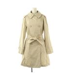 マックスマーラ ウィークエンドライン MAX MARA WEEKEND LINE ベルテッド スプリングコート ステンカラー ミドル丈 42 ベージュ /AT ■OS