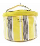 ケイトスペード KATE SPADE バニティバッグ ストライプ 黄 イエロー 白 ホワイト 黒 ブラック /OU