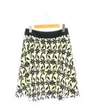 ミラショーン mila schon フラワーミディスカート フレア ひざ丈 40 白 ホワイト 黒 ブラック /AT ■OS