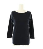 オーラリー AURALEE IENA別注 七分袖カットソー ニット コットン 1 紺 /NR ■OS