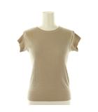 マーガレットハウエル MARGARET HOWELL 半袖 リブニット カットソー 2 ベージュ /HK ■OS