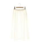  アンミヌ UNMINOU ドットシアースカート ギャザー マキシ ロング F 白 ホワイト /AT ■OS