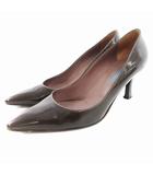 サントーニ SANTONI ハイヒールパンプス シューズ ポインテッドトゥ ピンヒール 35 ダークブラウン /AE