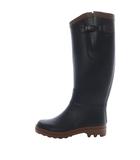 エーグル AIGLE ラバーブーツ 長靴 レインブーツ 36 黒 ブラック 茶 ブラウン /SR18